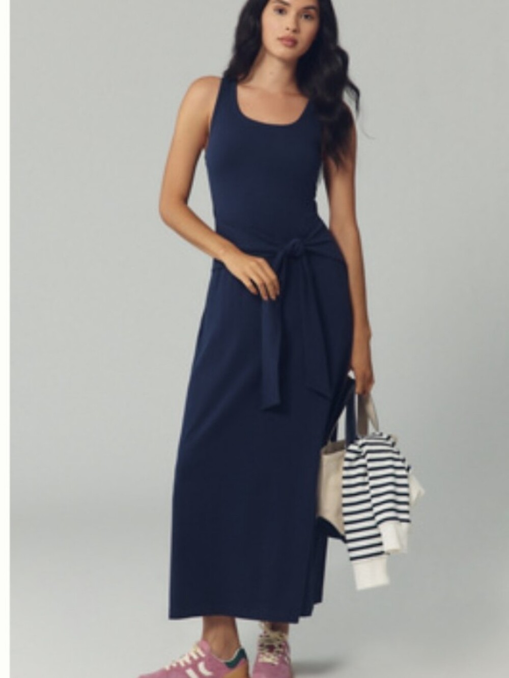 NWT LSPACE x Anthropologie Tie-Waist Maxi Dress